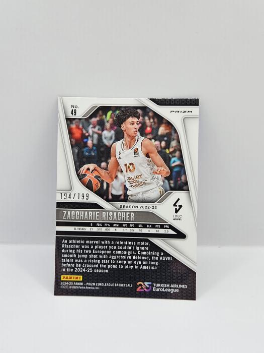 2024-25 PANINI PRIZM EUROLEAGUE ZACCHARIE RISACHER BLUE 194/199