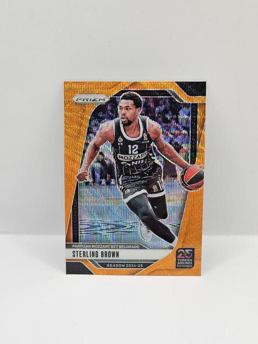 2024-25 PANINI PRIZM EUROLEAGUE TERLING BROWN ORANGE WAVE 28/60