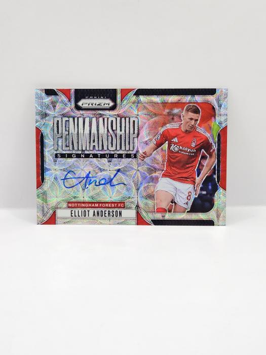 2024-25 PANINI PRIZM CHOICE ELLIOT ANDERSON  ''PENMANSHIP SIGNATURES'' SILVER SCOPE AUTOGRAPH