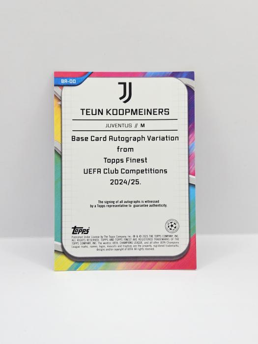 2024-25  TOPPS CHROME FINEST TEUN KOOPMEINERS AUTOGRAPH PURPLE SHIMMER 132/199
