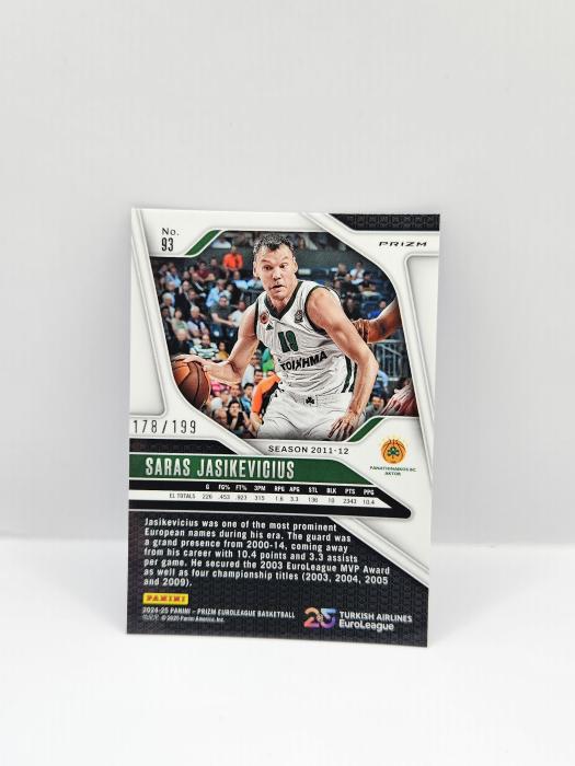 2024-25 PANINI PRIZM EUROLEAGUE SARAS JASIKEVICIUS BLUE 178/199