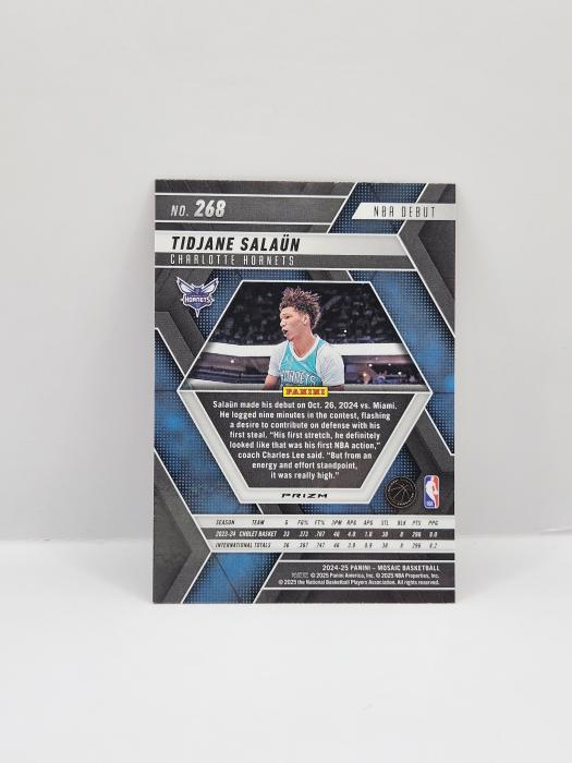 2024-25 PANINI MOSAIC TIDJANE SALAUN ''NBA DEBUT'' RED ROOKIE
