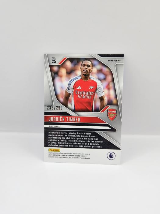 2024-25 PANINI PRIZM EPL JURRIEN TIMBER BLUE 233/299