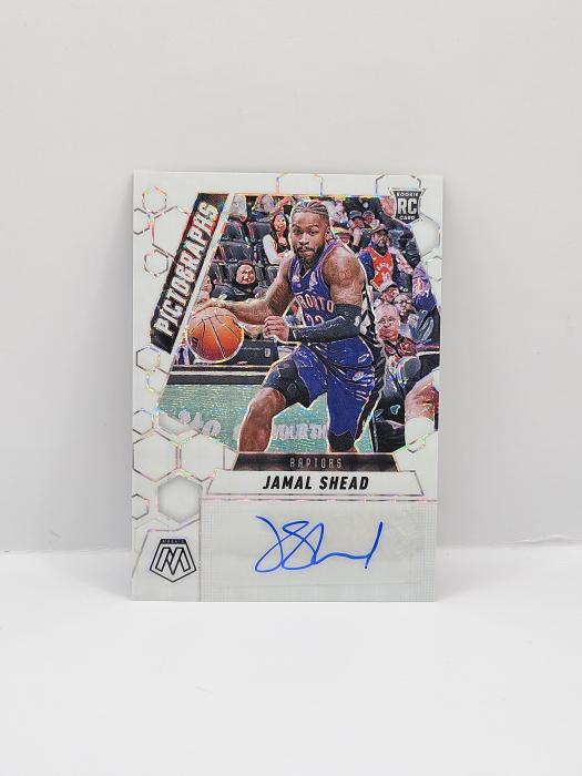 2024-25 PANINI MOSAIC JAMAL SHEAD ''PICTOGRAPHS'' ROOKIE AUTOGRAPH WHITE 25/25