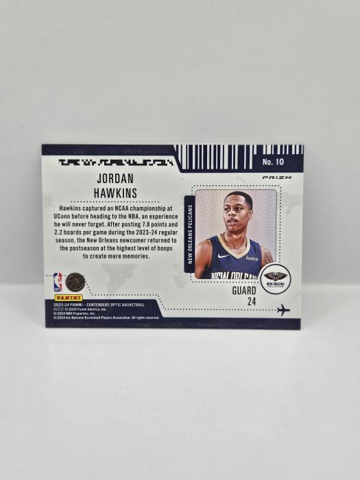 2023-24 PANINI CONTENDERS OPTIC JORDAN HAWKINS ''FIRST CLASS TICKET''