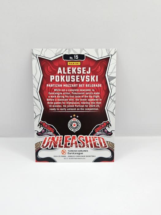 24-25 PANINI DONRUSS EUROLEAGUE ALEKSEJ POKUSEVSKI ''UNLEASHED'' RED LASER 73/75