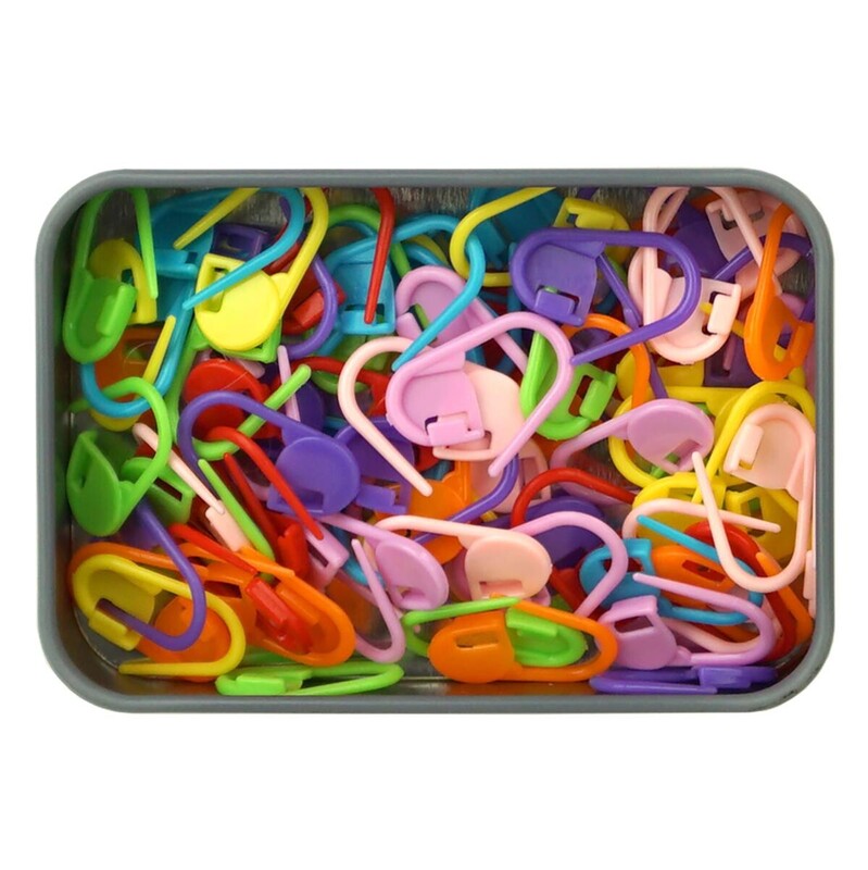 Locking stitch markers (colour) 23mm - 80 pcs