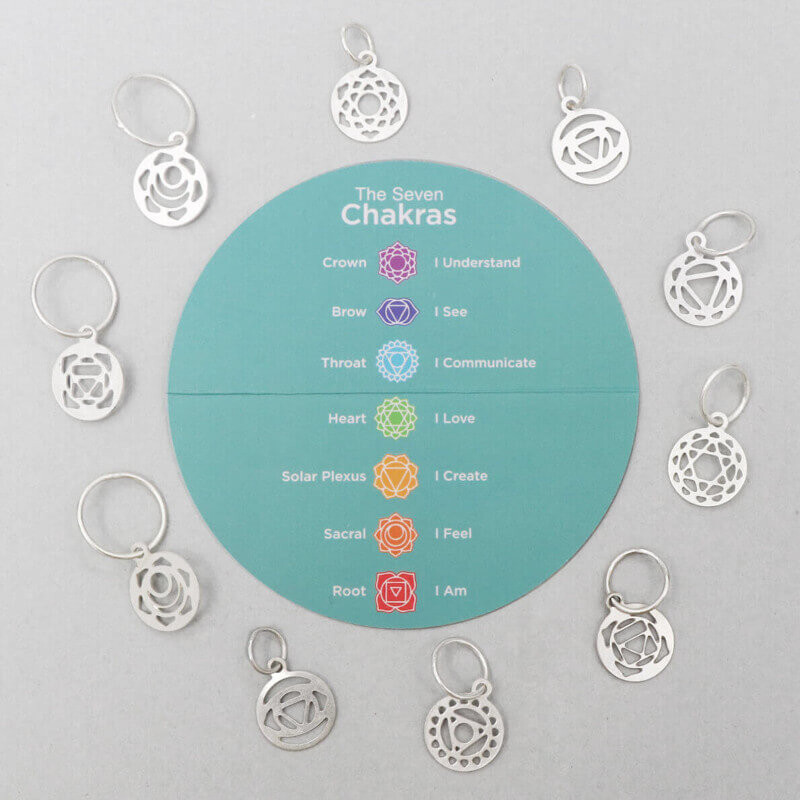 Ποντοδείκτες Sterling Silver Plated Chakra-KnitPro-Mindful
