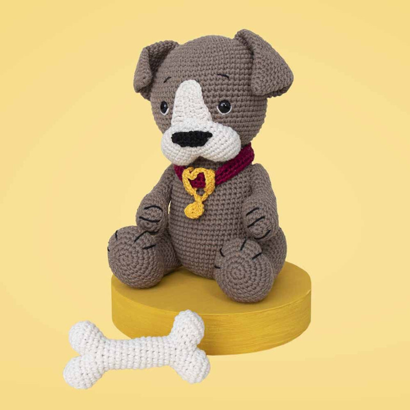 Σκυλάκι με κόκκαλο - Κιτ amigurumi