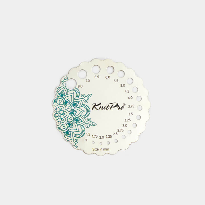 Sterling Silver Plated Metal μετρητής βελόνων-KnitPro-Mindful