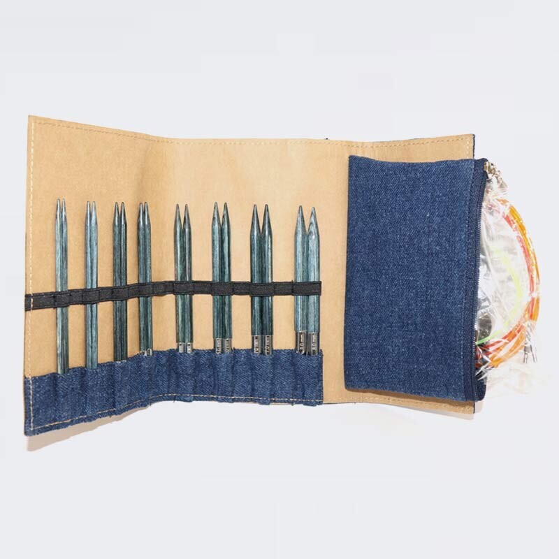 Interchangeable needles Set_Indigo Wood