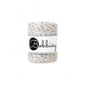 Macrame Cord 3ply - Regular 3mm - Metallic Twist