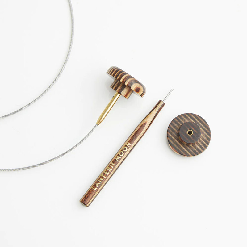 Καλώδια εναλλάξιμης βελόνας σετ, swivel, 24K - Lanter Moon