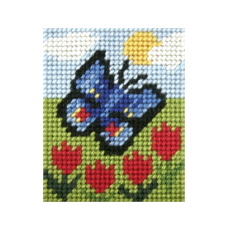 Πεταλούδα (μισή σταυροβελονιά, κιτ 17x20,5cm)