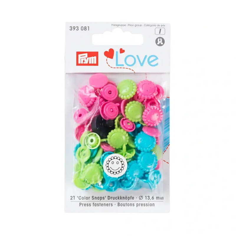 Non-sew press fasteners Colour Snaps Motif - Prym Love