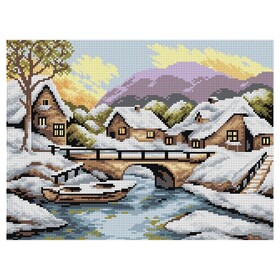 Χειμωνιάτικο τοπίο (τυπωμένος καμβάς 30x40cm)