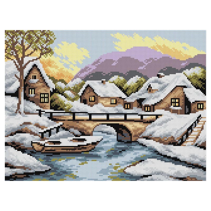 Χειμωνιάτικο τοπίο (τυπωμένος καμβάς 30x40cm)