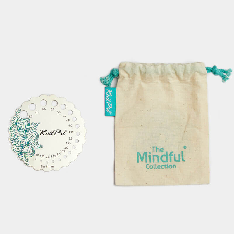 Sterling Silver Plated Metal μετρητής βελόνων-KnitPro-Mindful