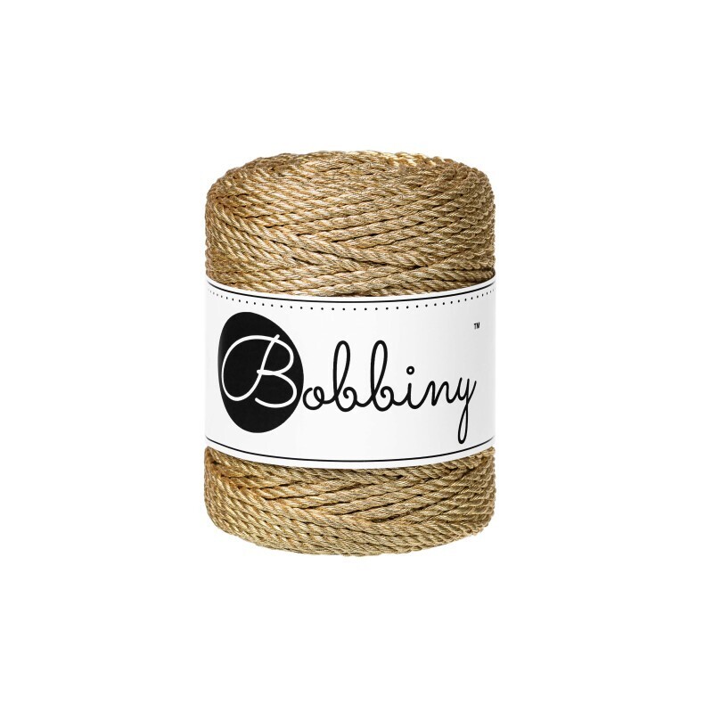 Macrame Cord 3ply - Regular 3mm - Metallic