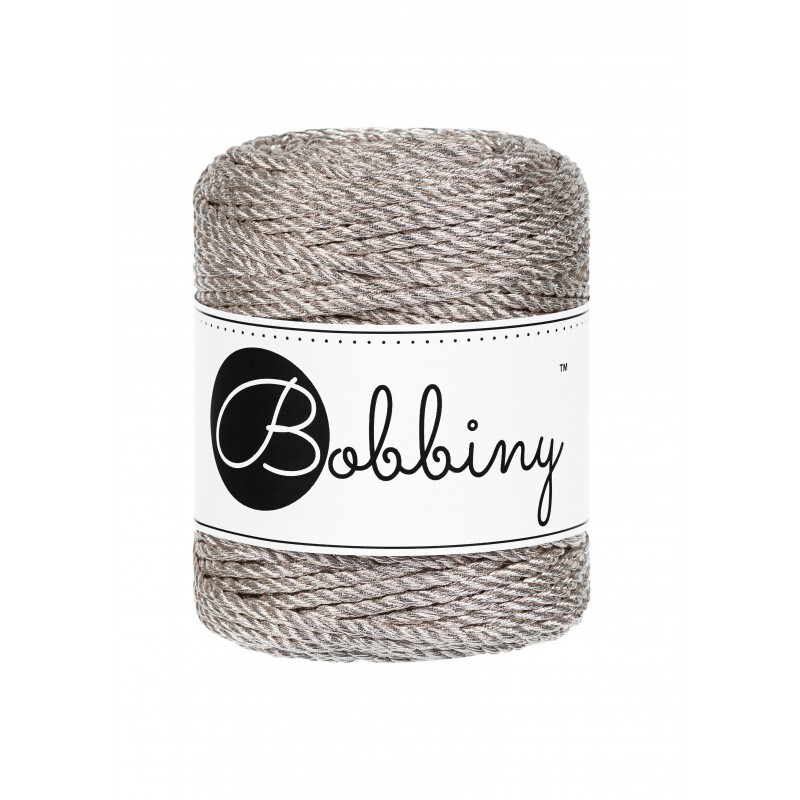 Macrame Cord 3ply - Regular 3mm - Metallic