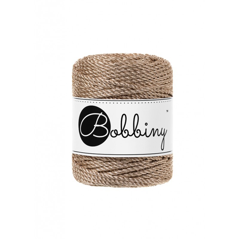 Macrame Cord 3ply - Regular 3mm - Metallic