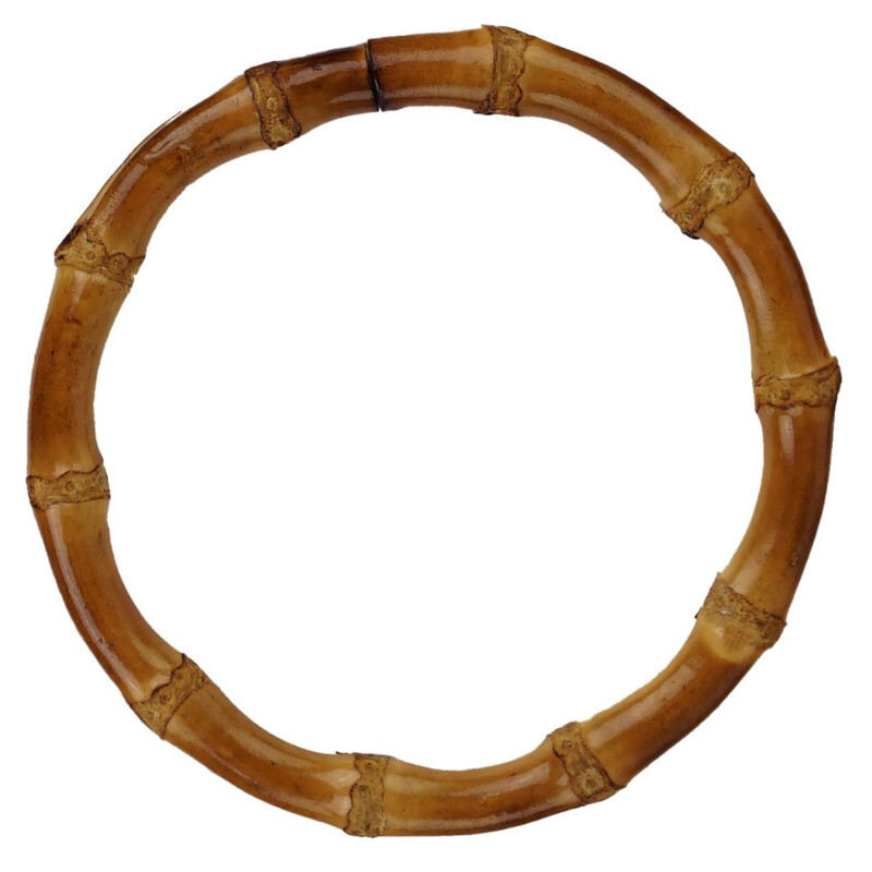 Χερούλια τσάντας, κρίκοι bamboo 12cm - ReStyle