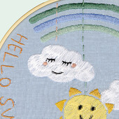 Κιτ κεντήματος Hello Sunshine 17.8cm - ReStyle