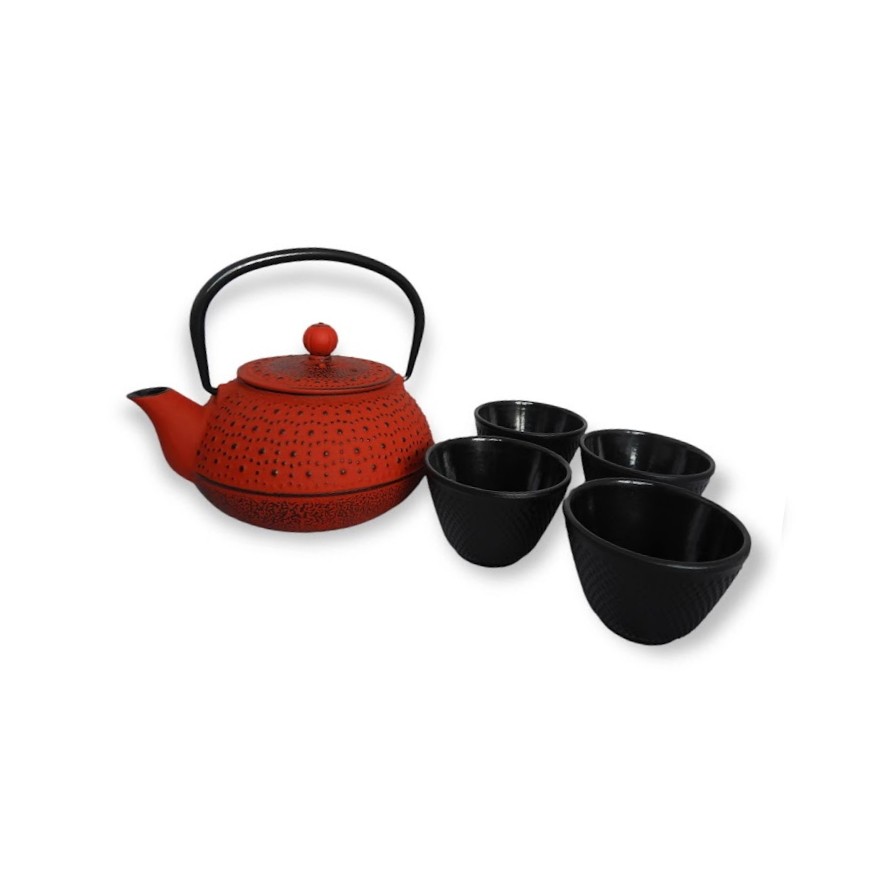 Κόκκινη μαντεμένια τσαγιέρα Arare 0,8L