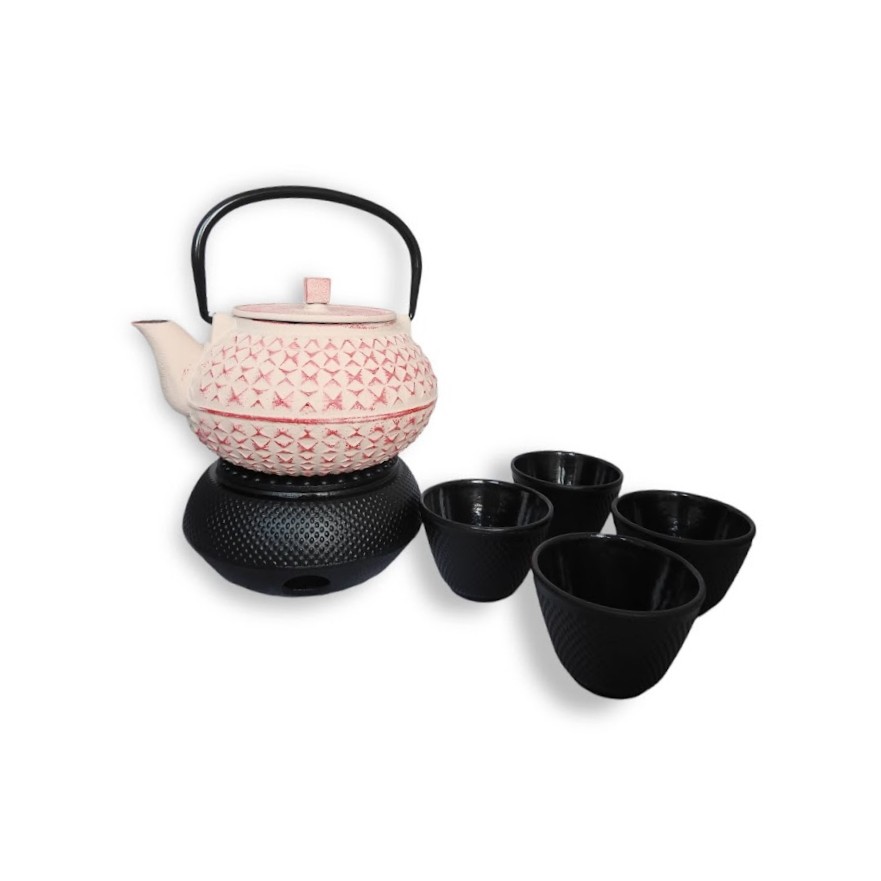 Ροζ μαντεμένια τσαγιέρα Arare 0,8L