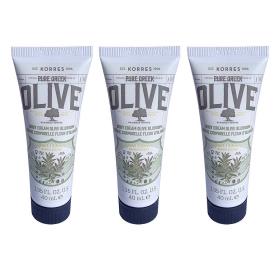 3x KORRES Pure Greek Olive Κρέμα Σώματος Άνθη Ελιάς Ελαιώνας Κρήτης 40ml