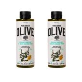 2x KORRES Pure Greek Olive Αφρόλουτρο Τζίντζερ Μέντα 250ml