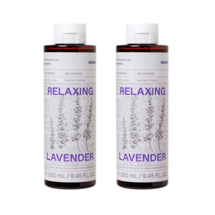 2x KORRES Relaxing Lavender Shower Gel 250ml