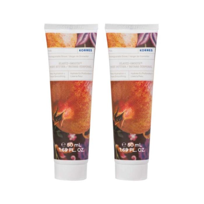 2x KORRES Elasti-Smooth Pomegranate Grove Βοdy Butter 50ml