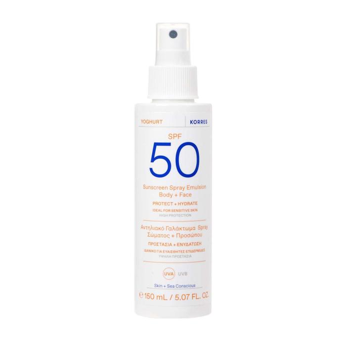 Korres Yoghurt Αντηλιακό Προσώπου και Σώματος SPF50 σε Spray 150ml