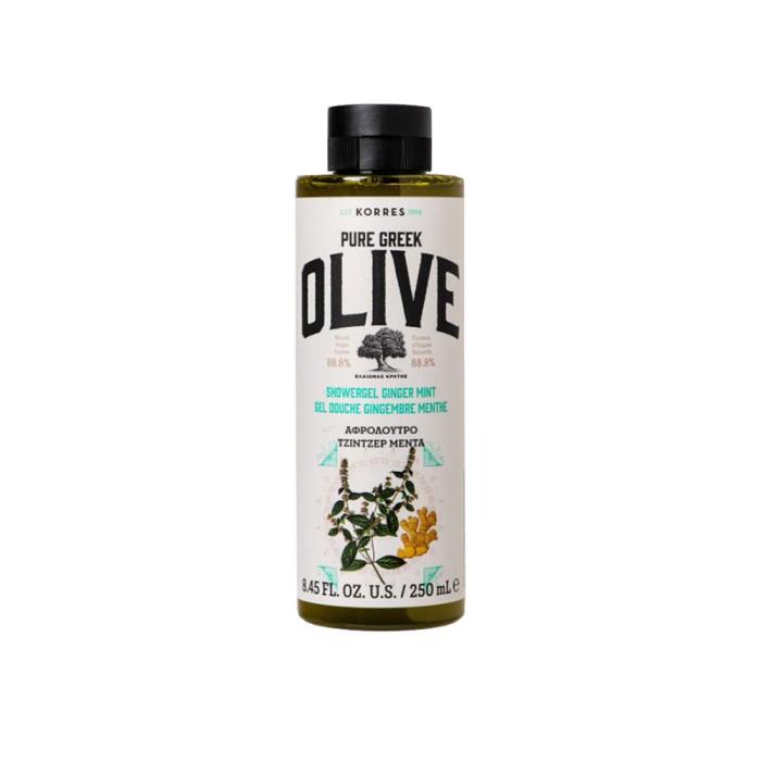 2x KORRES Pure Greek Olive Αφρόλουτρο Τζίντζερ Μέντα 250ml