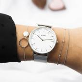 CLUSE Boho Chic mesh silver/white - CL18105