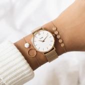 CLUSE Minuit mesh rose gold/white - CL30013