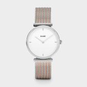 CLUSE Triomphe silver bicolour mesh - CL61001