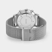 CLUSE Aravis chrono mesh silver dark blue/silver - CW0101502004