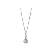 Lotus Style Silver μενταγιόν δάκρυ - LP1592-1/1