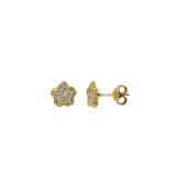 Σκουλαρίκια χρυσά 14Κ με ζιργκόν πέτρες - S1041