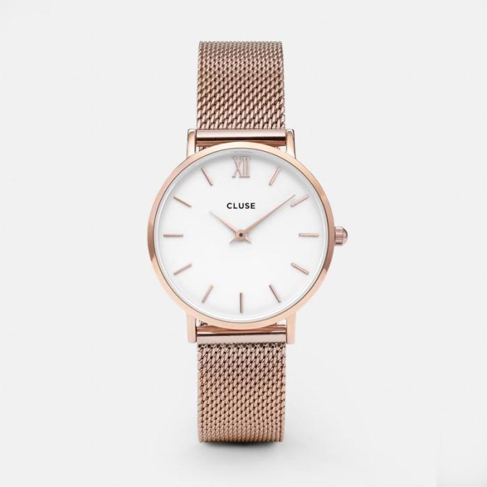 CLUSE Minuit mesh rose gold/white - CL30013