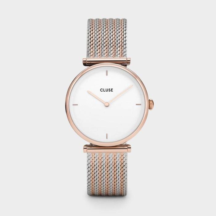 CLUSE Triomphe rose gold bicolour mesh - CL61003