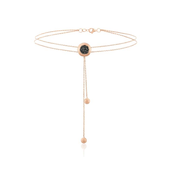 Diamond circle choker - SDP7PB