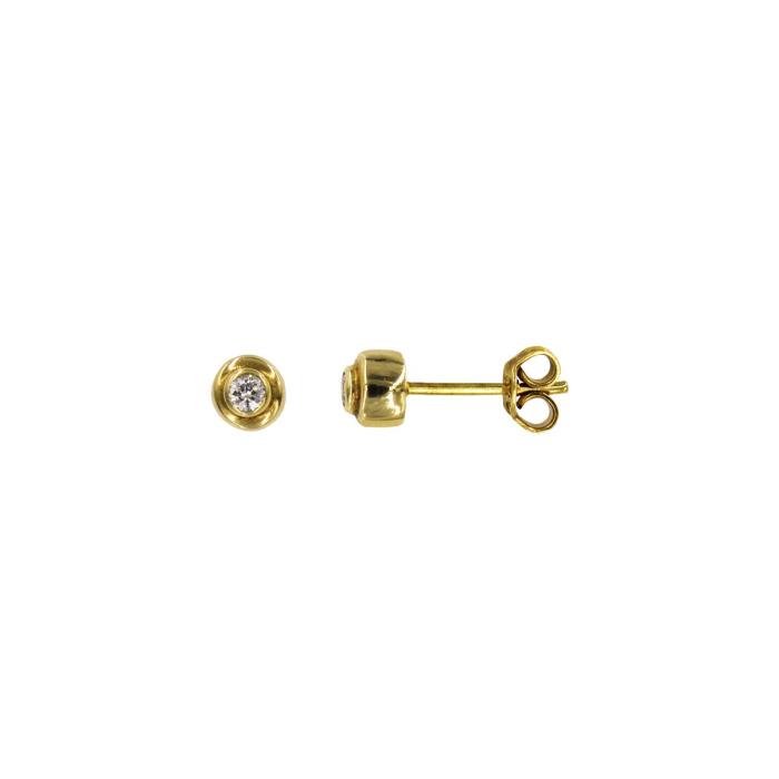Σκουλαρίκια χρυσά 14Κ με ζιργκόν πέτρες - S1063