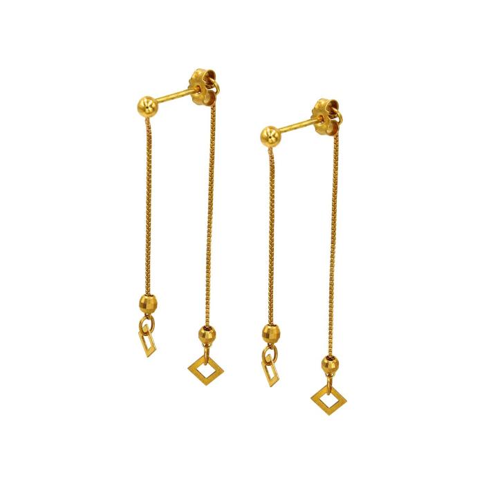 Σκουλαρίκια κρεμαστά χρυσά 14Κ - S1111