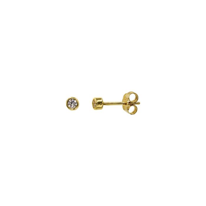 Σκουλαρίκια χρυσά 14Κ με ζιργκόν πέτρες - S1150
