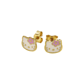 Παιδικά σκουλαρίκια Hello Kitty χρυσά 9Κ - PSK1087