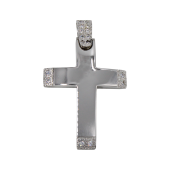 Γυναικείος λευκόχρυσος σταυρός 14Κ - ST1514