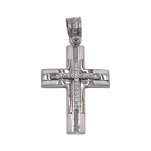 Γυναικείος λευκόχρυσος σταυρός 14Κ - ST1517